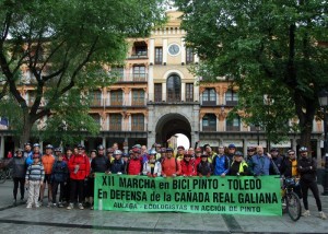 Participantes en la marcha, en la Plaza de Zocodove, Toledo